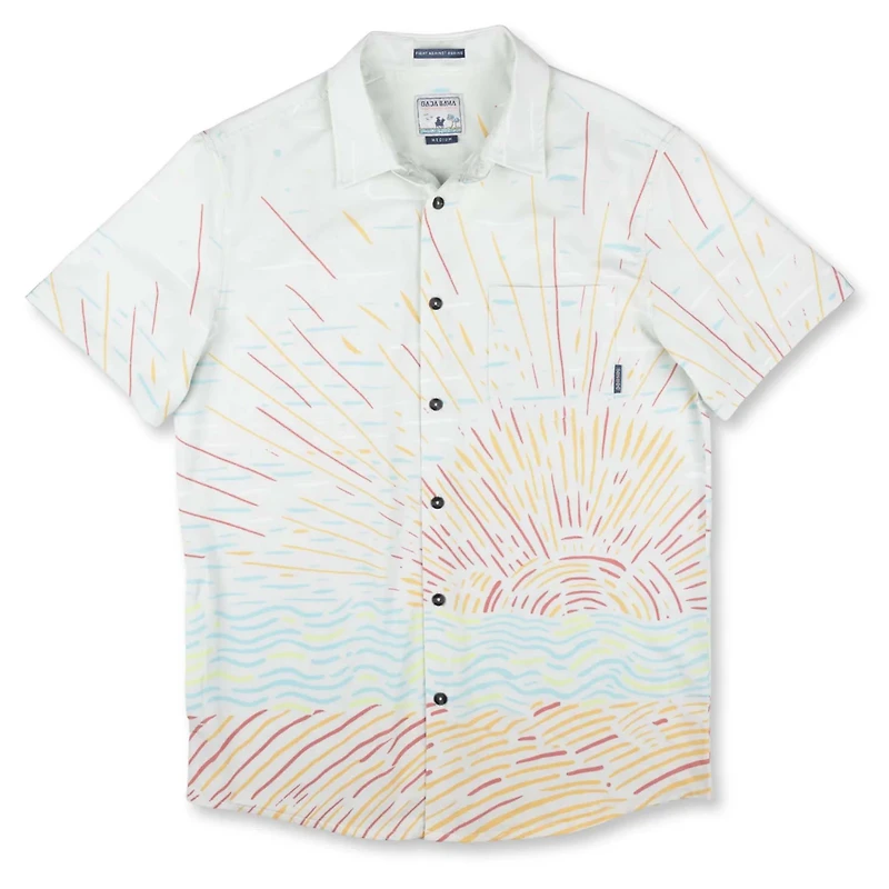 Men's Sun Burst Short Sleeve Button Down