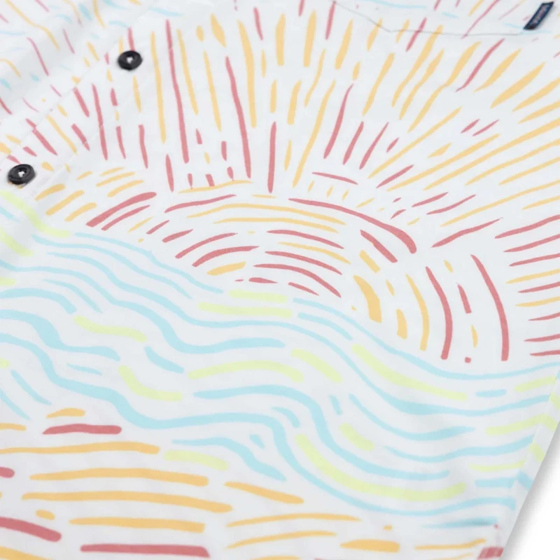 Men's Sun Burst Short Sleeve Button Down