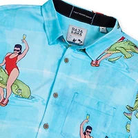 Men's Girl Croc Short Sleeve Button Down