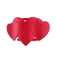 Heart to Heart Medium Hair Clip in Red