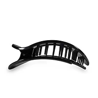 Jet Black Flat Oval Hair Clip