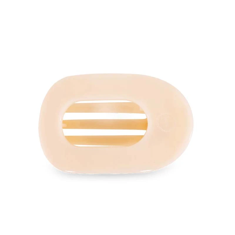 Almond Beige Flat Oval Hair Clip