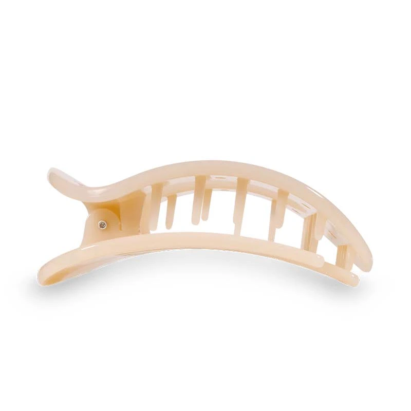 Almond Beige Flat Oval Hair Clip