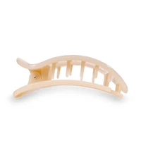 Almond Beige Flat Oval Hair Clip