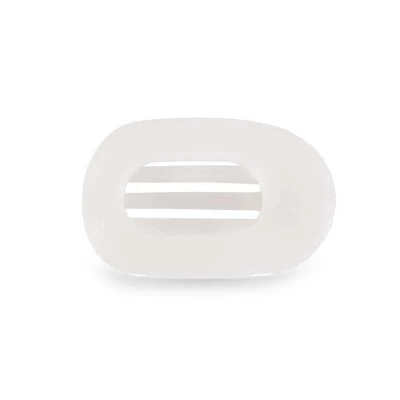 Coconut White Flat Oval Hair Clip