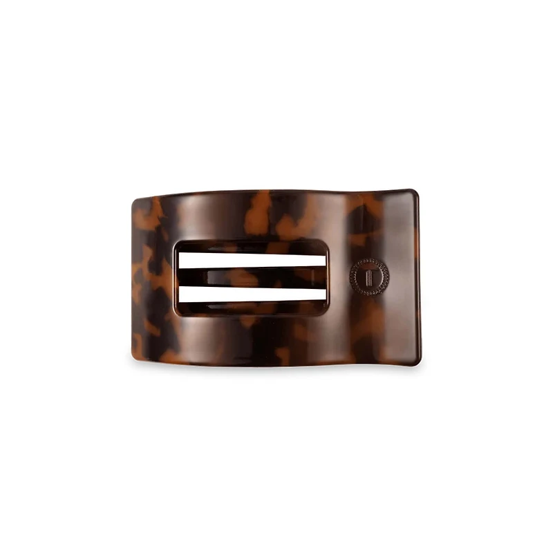 Flat Rectangle Hair Clip in Tortoise