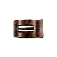 Flat Rectangle Hair Clip in Tortoise