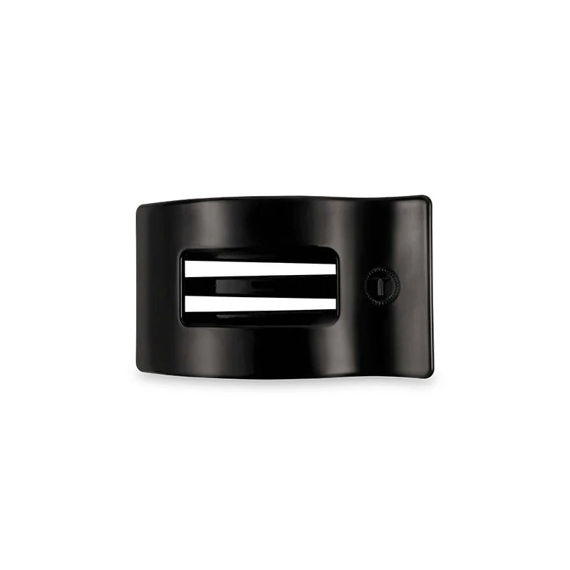 Flat Rectangle Hair Clip in Jet Black