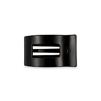 Flat Rectangle Hair Clip in Jet Black