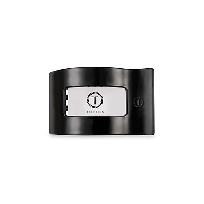 Flat Rectangle Hair Clip in Jet Black