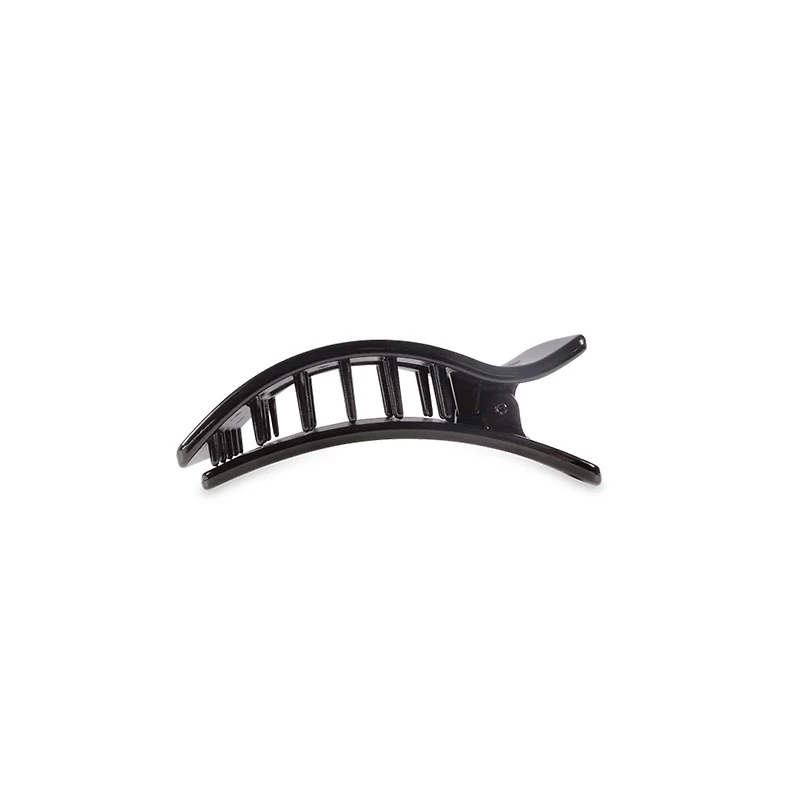 Flat Rectangle Hair Clip in Jet Black