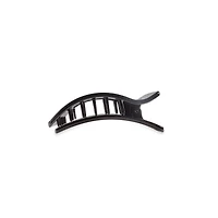 Flat Rectangle Hair Clip in Jet Black