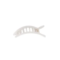 Flat Rectangle Hair Clip in Coconut