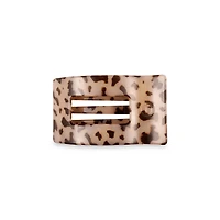 Flat Rectangle Hair Clip in Blonde Tortoise