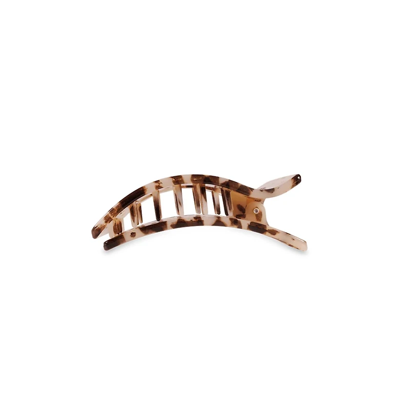 Flat Rectangle Hair Clip in Blonde Tortoise