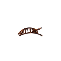 Small Flat Rectangle Hair Clip in Tortoise