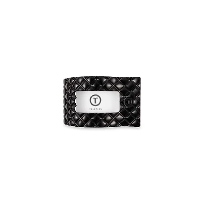 Small Flat Rectangle Hair Clip in Jet Black