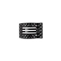 Small Flat Rectangle Hair Clip in Jet Black