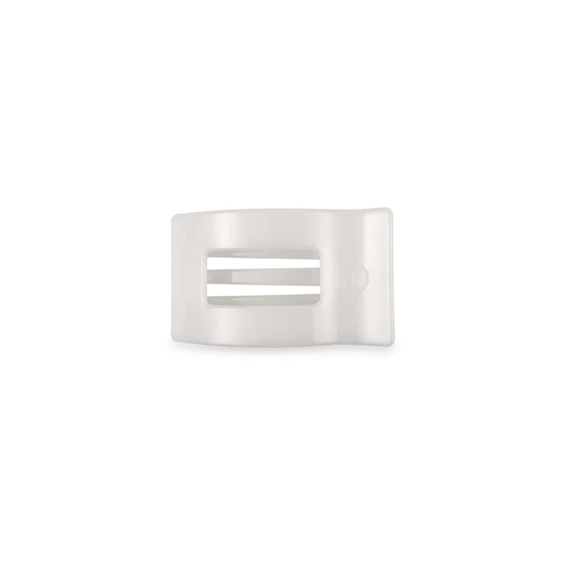 Small Flat Rectangle Hair Clip in Coconut