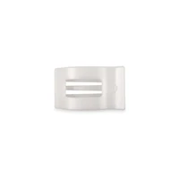 Small Flat Rectangle Hair Clip in Coconut