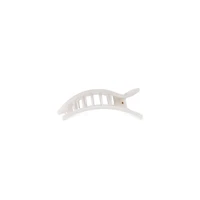 Small Flat Rectangle Hair Clip in Coconut