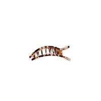Small Flat Rectangle Hair Clip in Blonde Tortoise