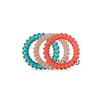 Coral Craze Large Hair Tie 3 Pack