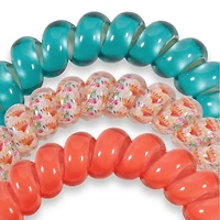 Coral Craze Large Hair Tie 3 Pack