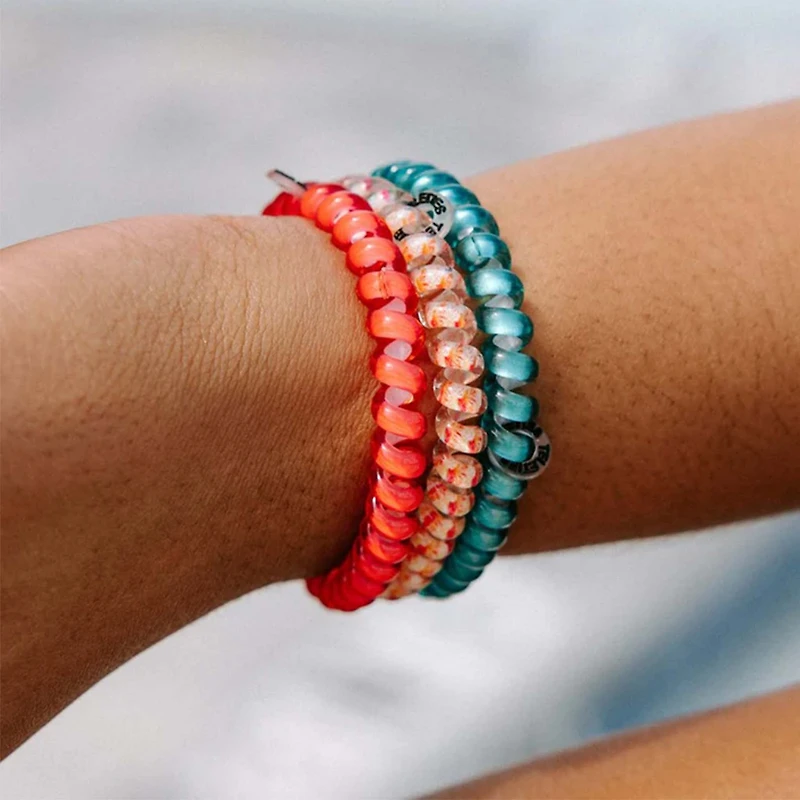 Coral Craze Small Hair Tie 3 Pack