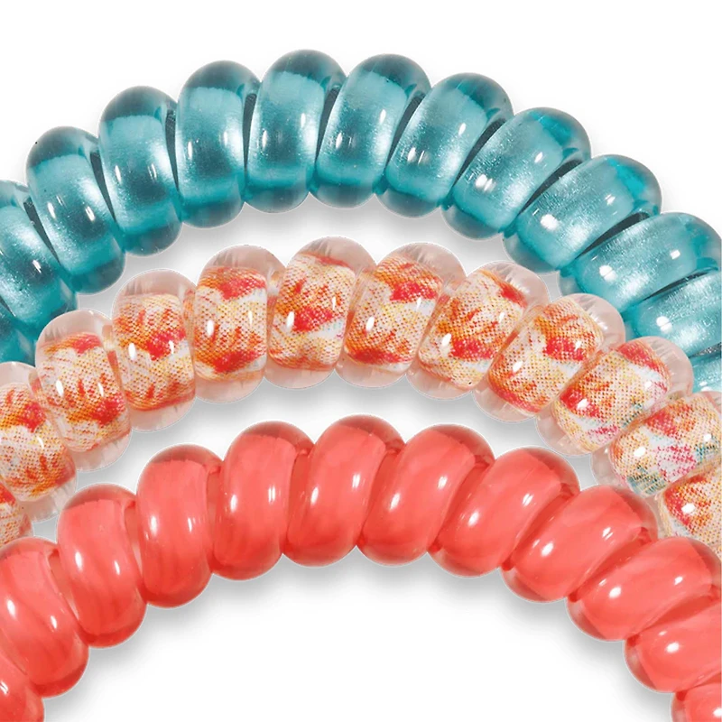 Coral Craze Small Hair Tie 3 Pack