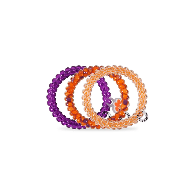 Clemson Small Hair Tie 3 Pack