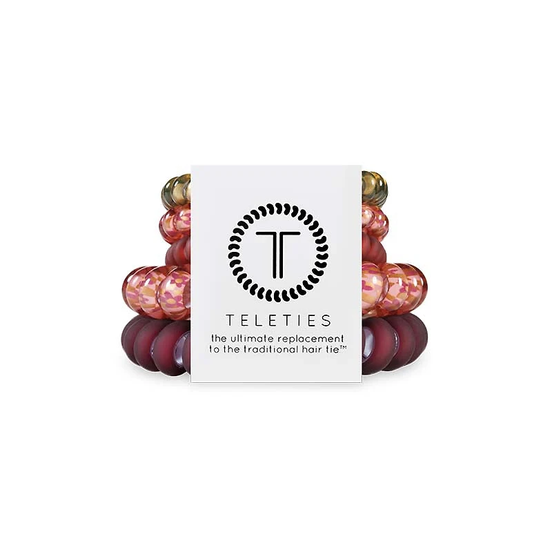 Burgundy Bliss Small and Large Hair Tie 5 Pack