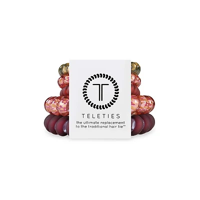 Burgundy Bliss Small and Large Hair Tie 5 Pack