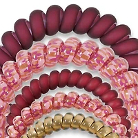 Burgundy Bliss Small and Large Hair Tie 5 Pack