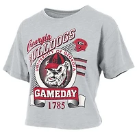 UGA Vintage Gameday Cropped Short Sleeve T-Shirt