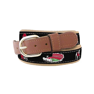 Black UGA Stadium Ribbon Belt