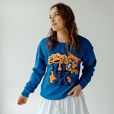 Women's UK Mascot Chenille Patch Crewneck Sweatshirt