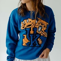 Women's UK Mascot Chenille Patch Crewneck Sweatshirt
