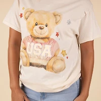 USA Teddy Bear Short Sleeve T-Shirt