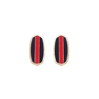 Red and Black Stud Earrings