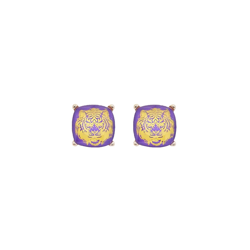 Tiger Raised Stud Earrings