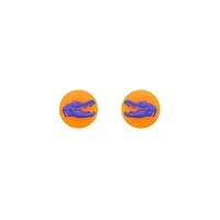 Gator Flat Stud Earrings