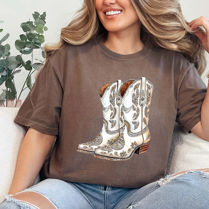 Western Boots Short Sleeve T-Shirt