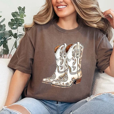 Western Boots Short Sleeve T-Shirt