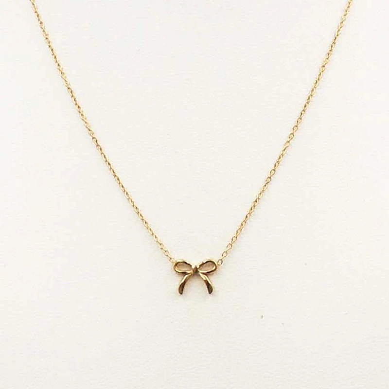 Mini Bow Gold Necklace