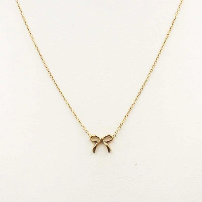 Mini Bow Gold Necklace