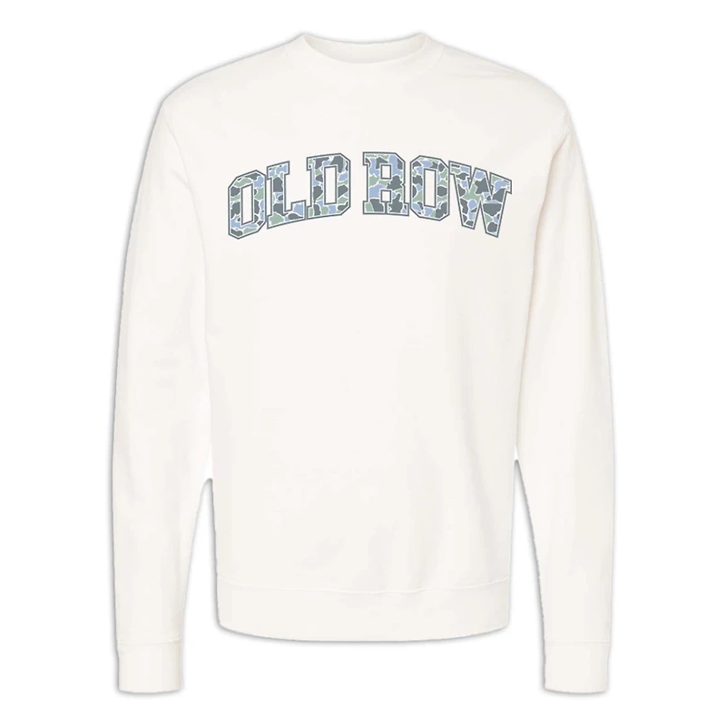 Camo Arch Crewneck Sweatshirt Bone