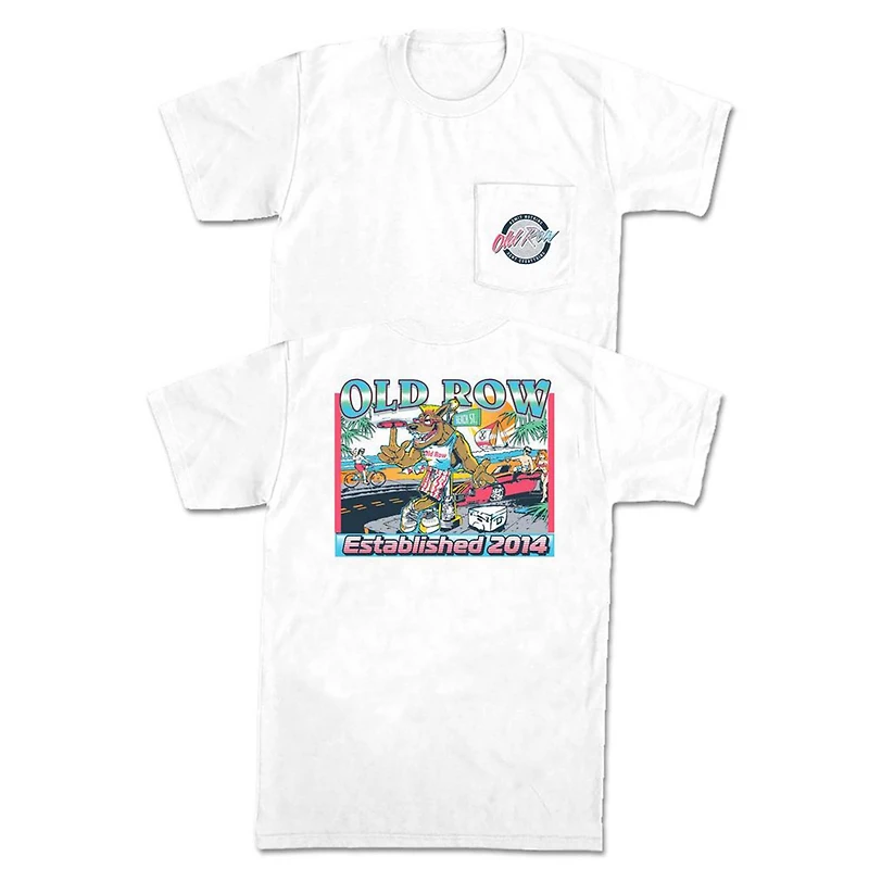 Wolf Beach Beer Short Sleeve T-Shirt White