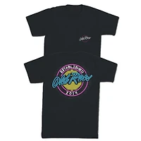 Neon Circle Logo Short Sleeve T-Shirt Black