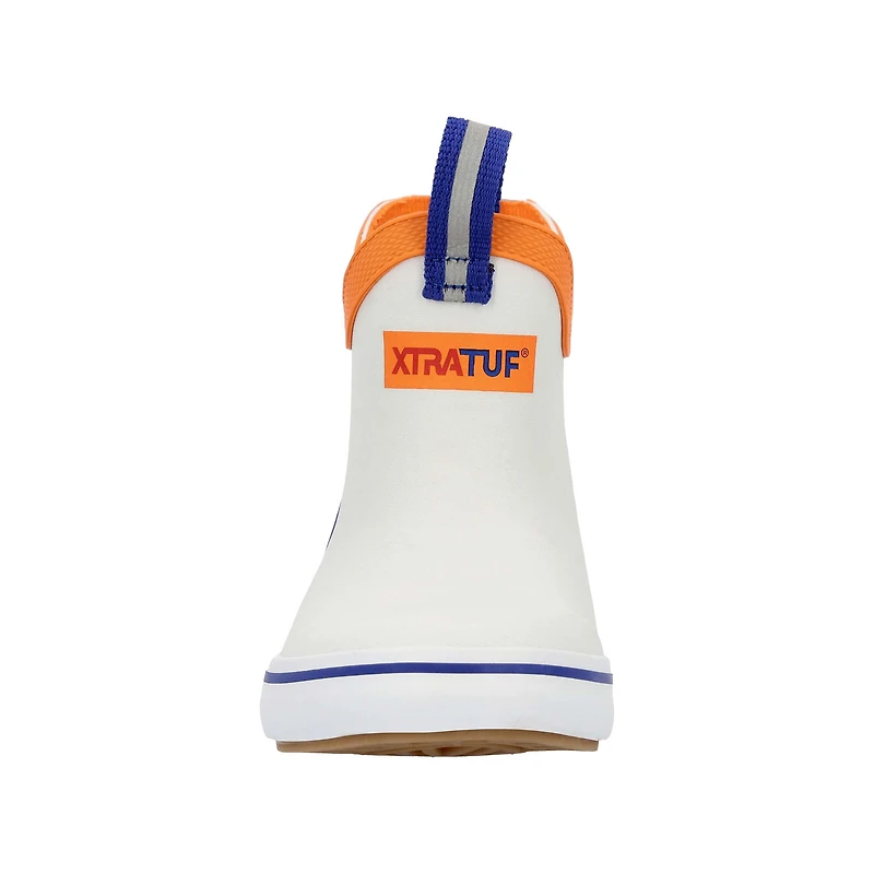 Youth Blue Ankle Deck Boot White